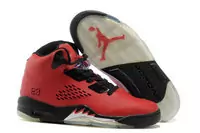 nike air jordan 5 femmes hommes crazy 2013 tendance red black